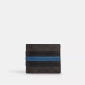 3-In-1 Wallet in Signature Canvas with Varsity Stripe