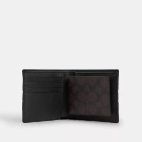 3-In-1 Wallet in Signature Canvas with Varsity Stripe