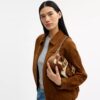 Ashton Shoulder Bag in Haircalf with Cow Print