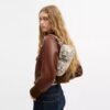 Ashton Shoulder Bag with Newspaper Print