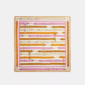 Bag Strap Print Silk Square Scarf