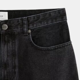 Black Taper Jeans in Organic Cotton