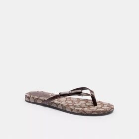 Bow Flip Flop in Signature Jacquard