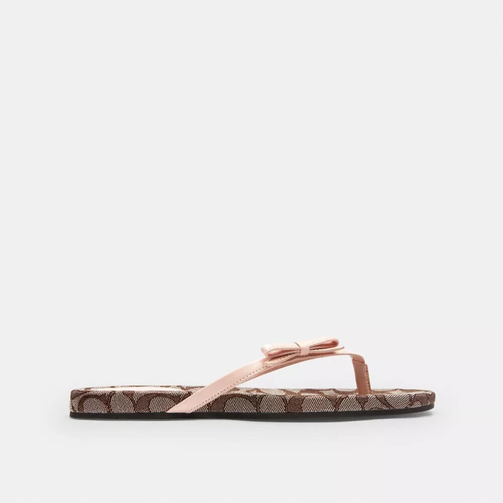 Bow Flip Flop in Signature Jacquard