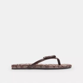 Bow Flip Flop in Signature Jacquard