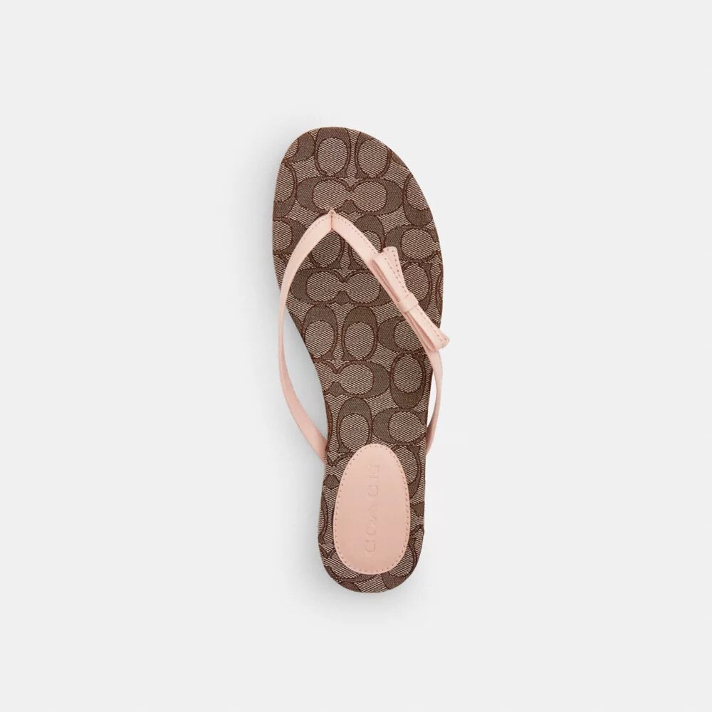 Bow Flip Flop in Signature Jacquard