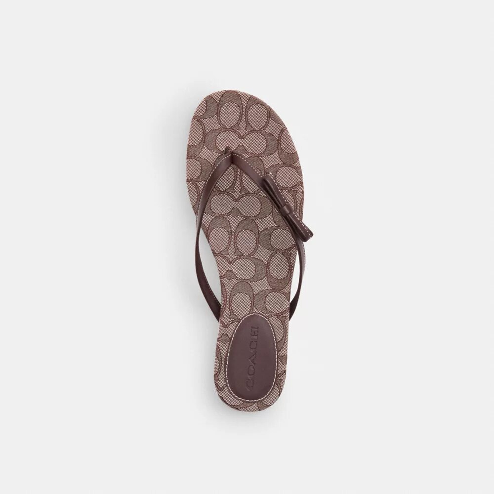 Bow Flip Flop in Signature Jacquard