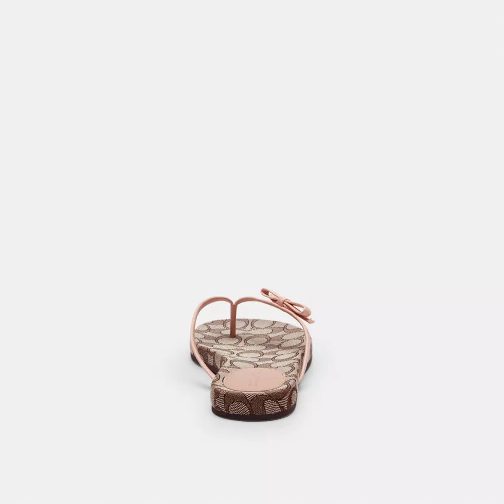 Bow Flip Flop in Signature Jacquard