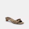 Bow Kitten Heel Sandal in Signature Jacquard