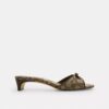 Bow Kitten Heel Sandal in Signature Jacquard