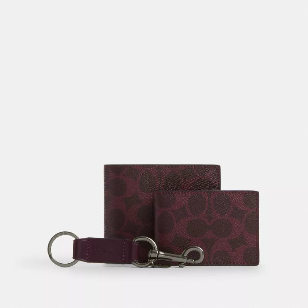 Boxed 3-in-1 Wallet Gift Set in Signature Canvas