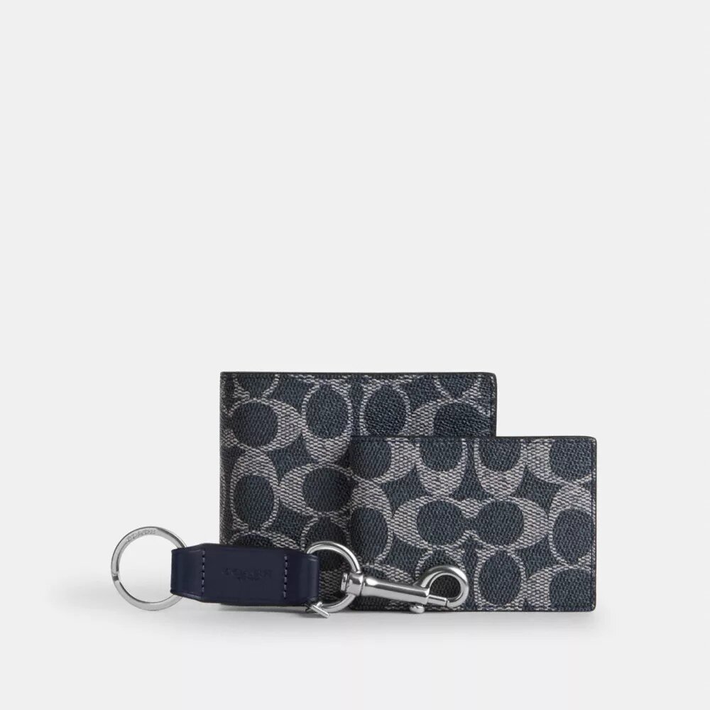 Boxed 3-in-1 Wallet Gift Set in Signature Canvas