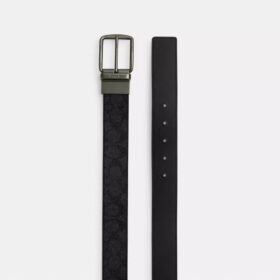 Boxed Plaque and Harness Buckle Cut-To-Size Reversible Belt, 38 Mm