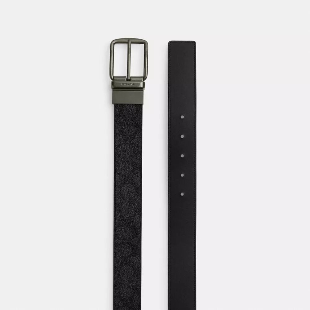 Boxed Plaque and Harness Buckle Cut-To-Size Reversible Belt, 38 Mm