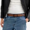 Boxed Plaque and Harness Buckle Cut-To-Size Reversible Belt, 38 Mm