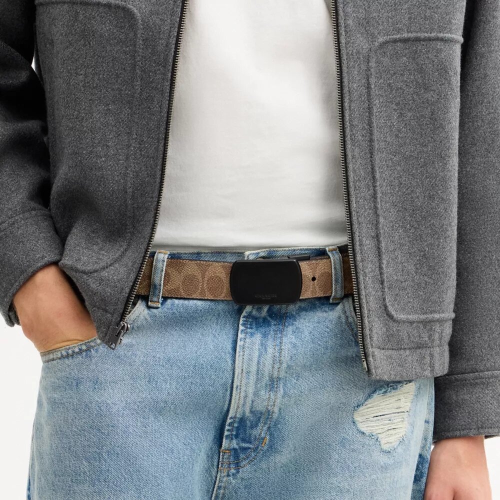 Boxed Roller Buckle Cut-To-Size Reversible Belt, 38 Mm