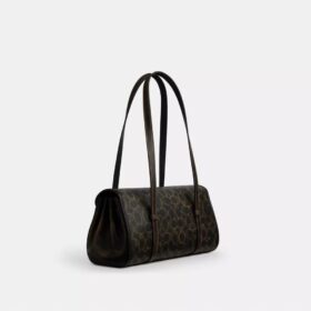 Bridget Flap Shoulder Bag in Loved Signature Canvas with Charms