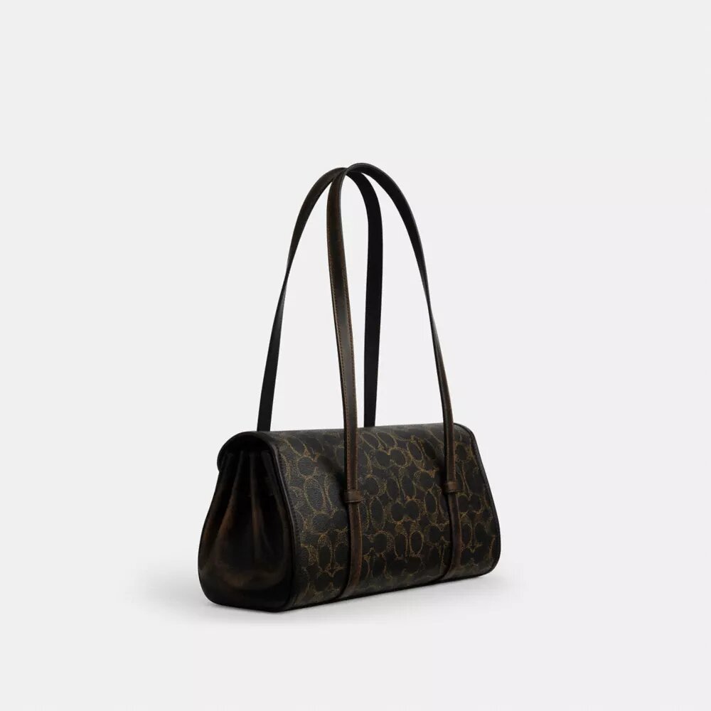 Bridget Flap Shoulder Bag in Loved Signature Canvas with Charms