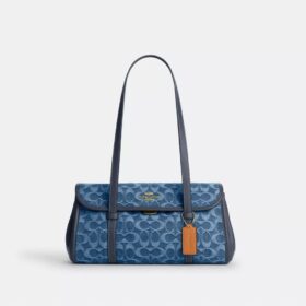 Bridget Flap Shoulder Bag in Signature Denim