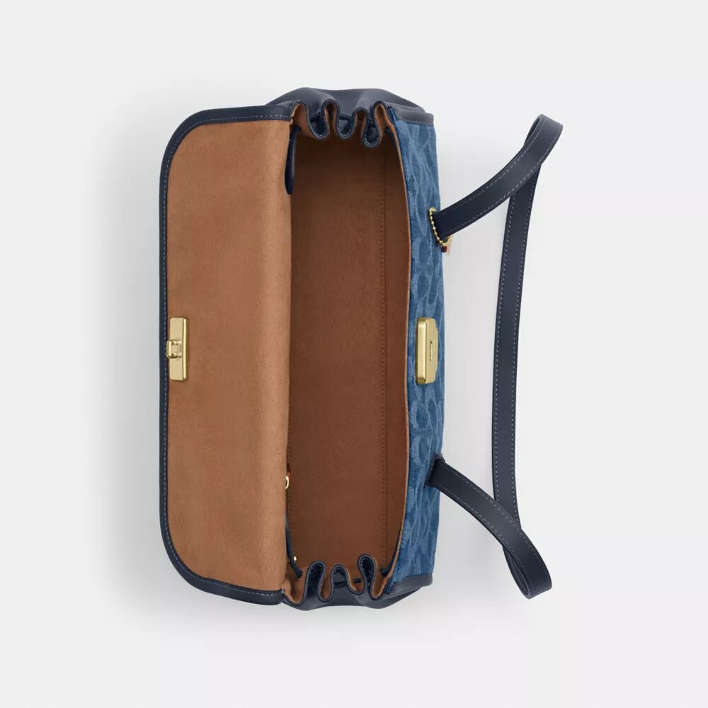 Bridget Flap Shoulder Bag in Signature Denim