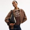 Brooklyn Shoulder Bag 28 in Shearling