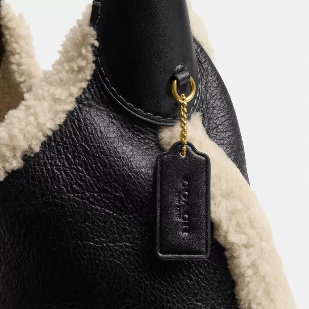 Brooklyn Shoulder Bag 28 in Shearling