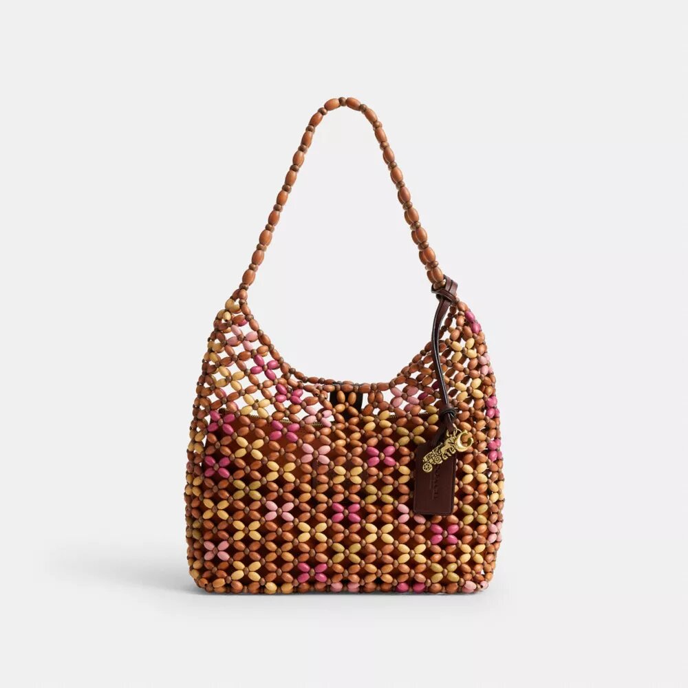 Brooklyn Shoulder Bag 28 with Wooden Beading