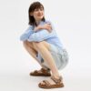 Brynn Sandal in Crystal Signature Jacquard