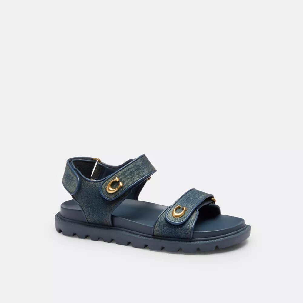 Brynn Sandal in Loved Denim