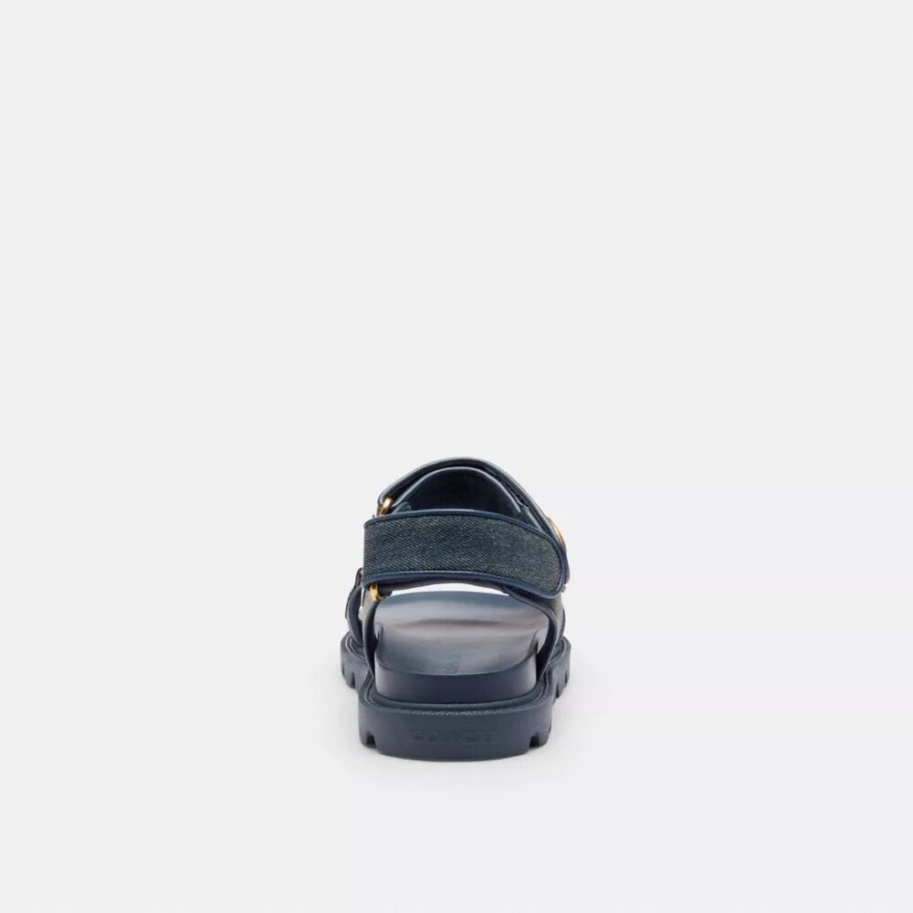 Brynn Sandal in Loved Denim