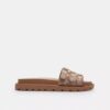 Brynn Slide Sandal in Crystal Signature Jacquard