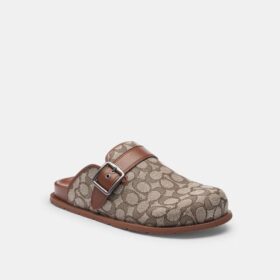 Buckle Clog in Signature Jacquard