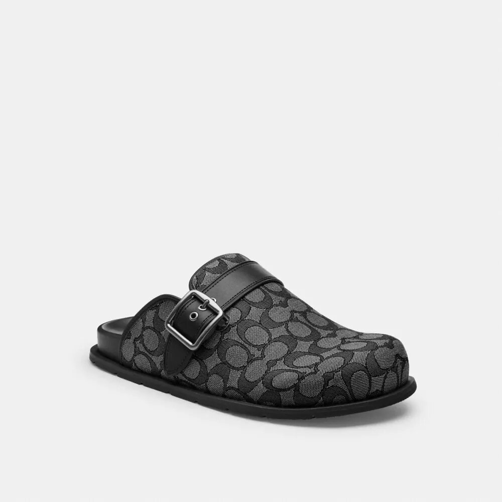 Buckle Clog in Signature Jacquard