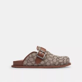 Buckle Clog in Signature Jacquard