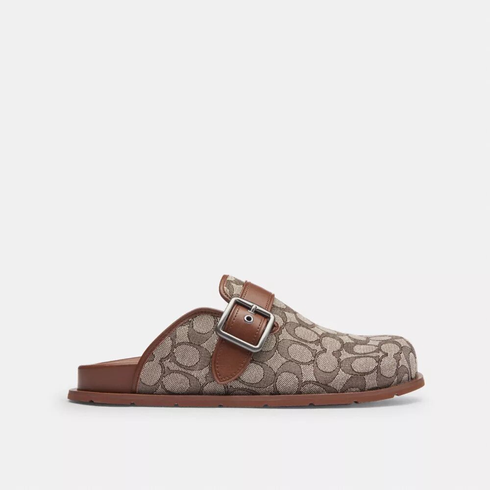 Buckle Clog in Signature Jacquard