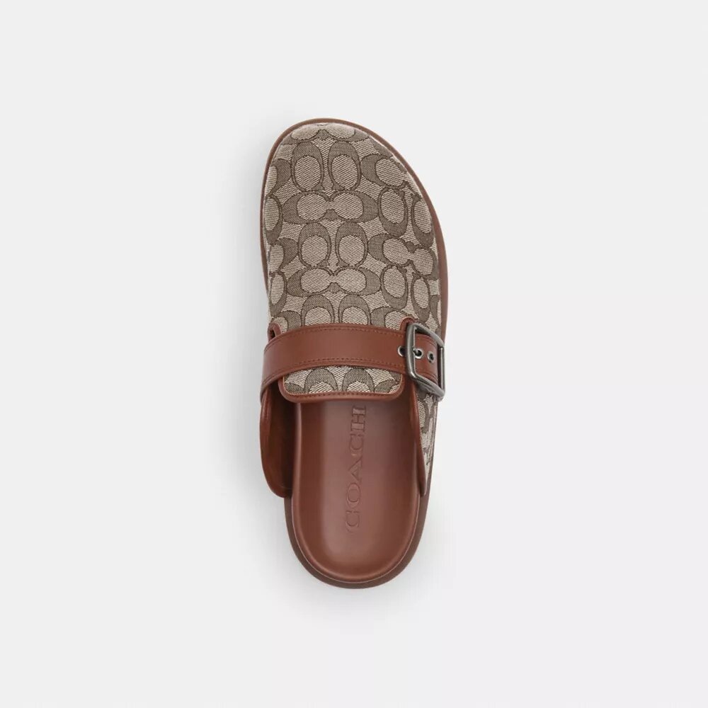 Buckle Clog in Signature Jacquard