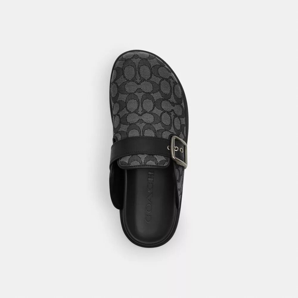 Buckle Clog in Signature Jacquard