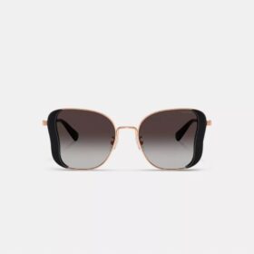 C Hardware Metal Butterfly Square Sunglasses
