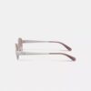 C Hardware Metal Narrow Oval Sunglasses