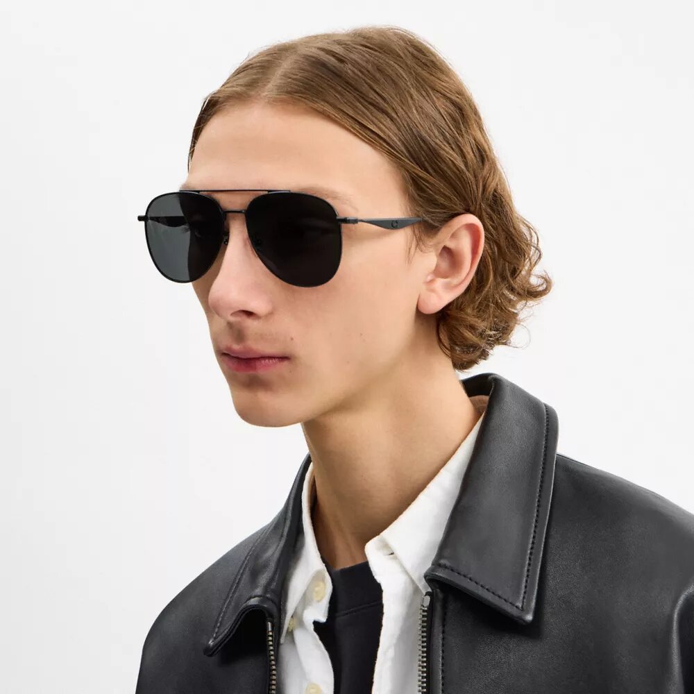 C Hardware Metal Pilot Sunglasses
