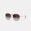 C Hardware Metal Round Sunglasses