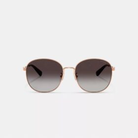 C Hardware Metal Round Sunglasses