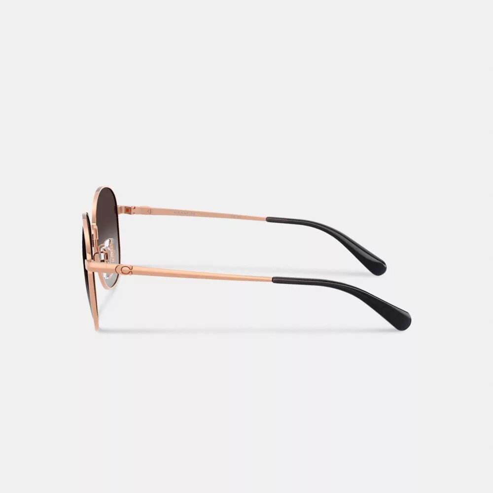 C Hardware Metal Round Sunglasses