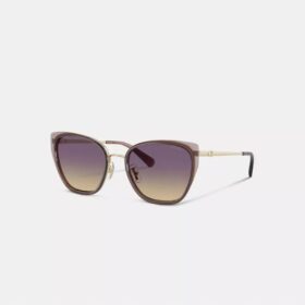 C Hardware Metal Square Sunglasses
