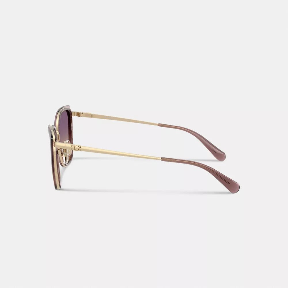 C Hardware Metal Square Sunglasses