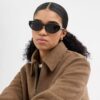 C Hardware Oval Cat Eye Sunglasses