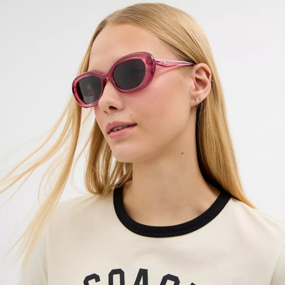 C Hardware Round Sunglasses