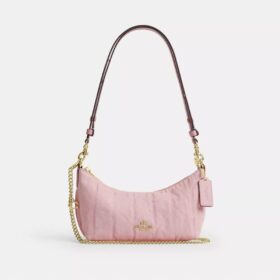 Caitlin Shoulder Bag in Regenerative Cotton with Quilting and Charm