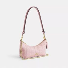 Caitlin Shoulder Bag in Regenerative Cotton with Quilting and Charm