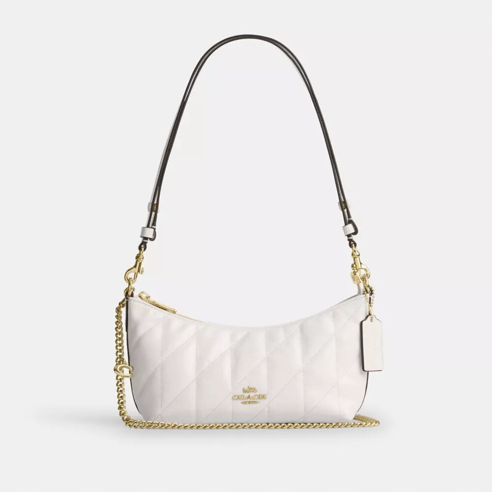 Caitlin Shoulder Bag with Quilting and Charm